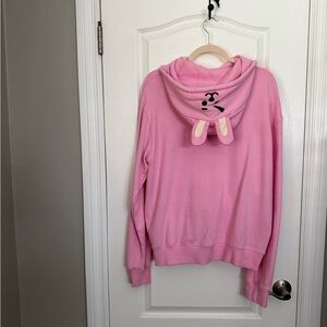 BT21 Pink Hoodie zip up jacket with Bunny Ears